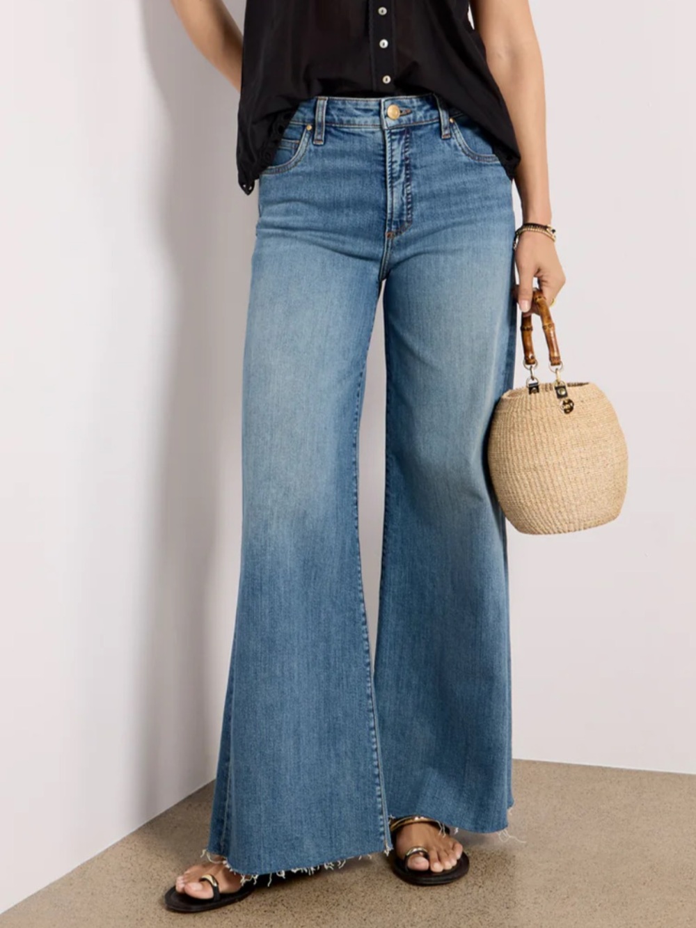 Kut from the Kloth Light Blue Wide Leg Jeans